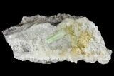 Green Augelite Crystal on Quartz - Peru #173383-1